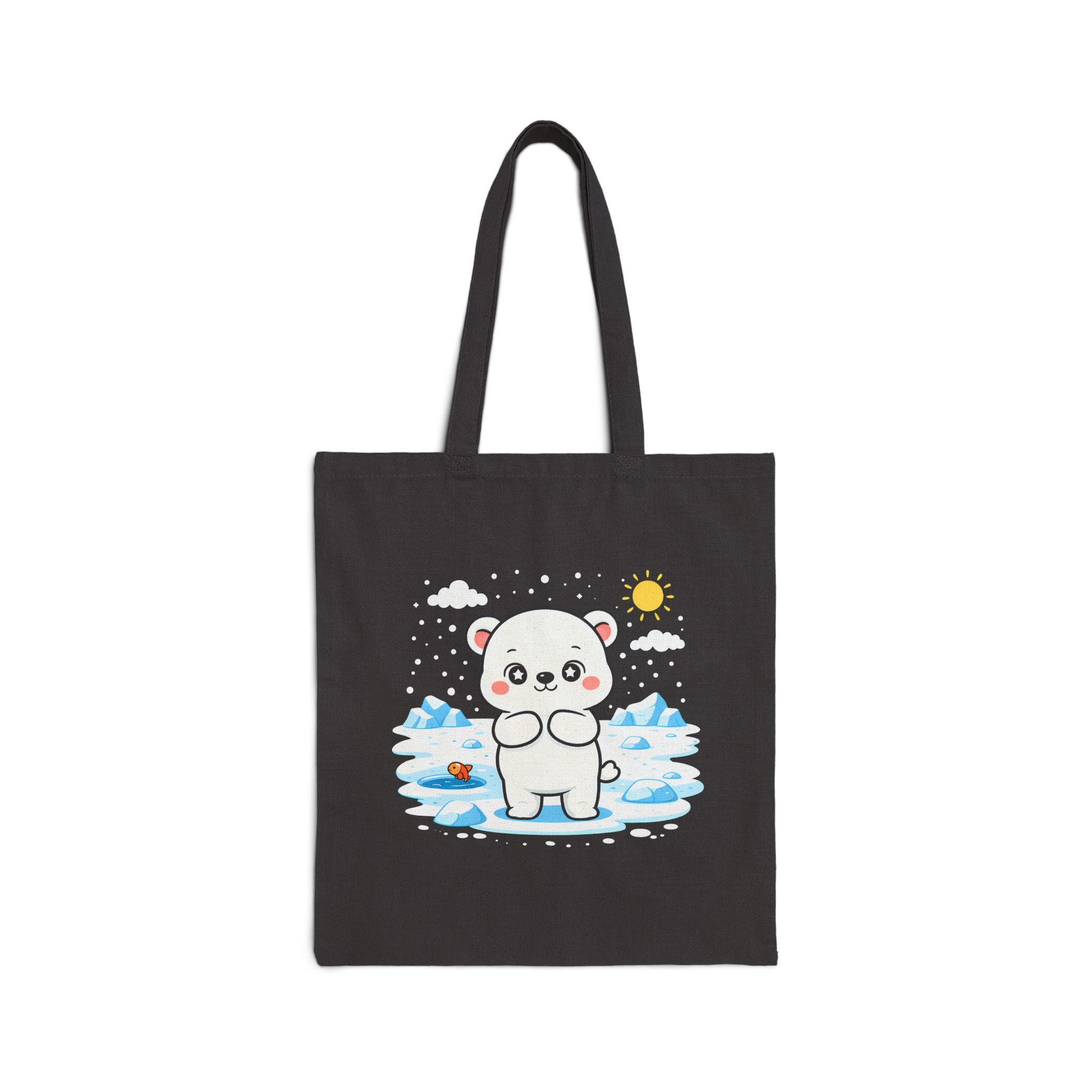 Snowy Polar Bear Tote Bag
