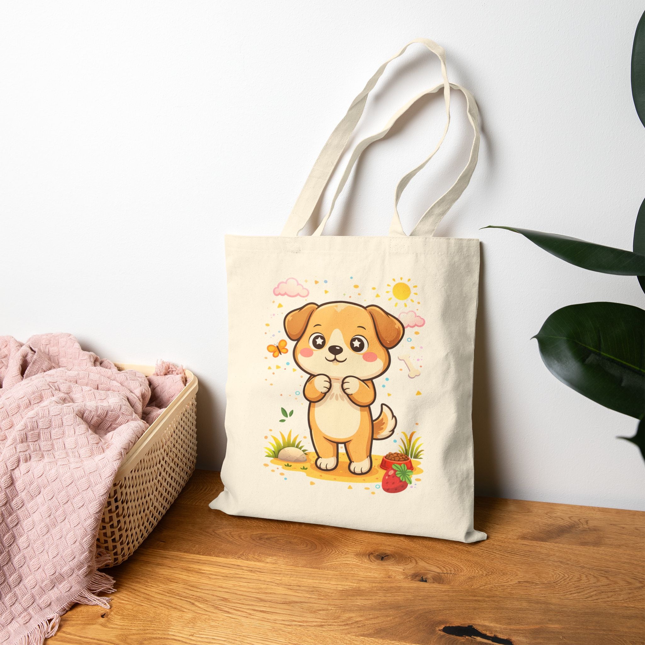 Sunny Puppy Tote Bag