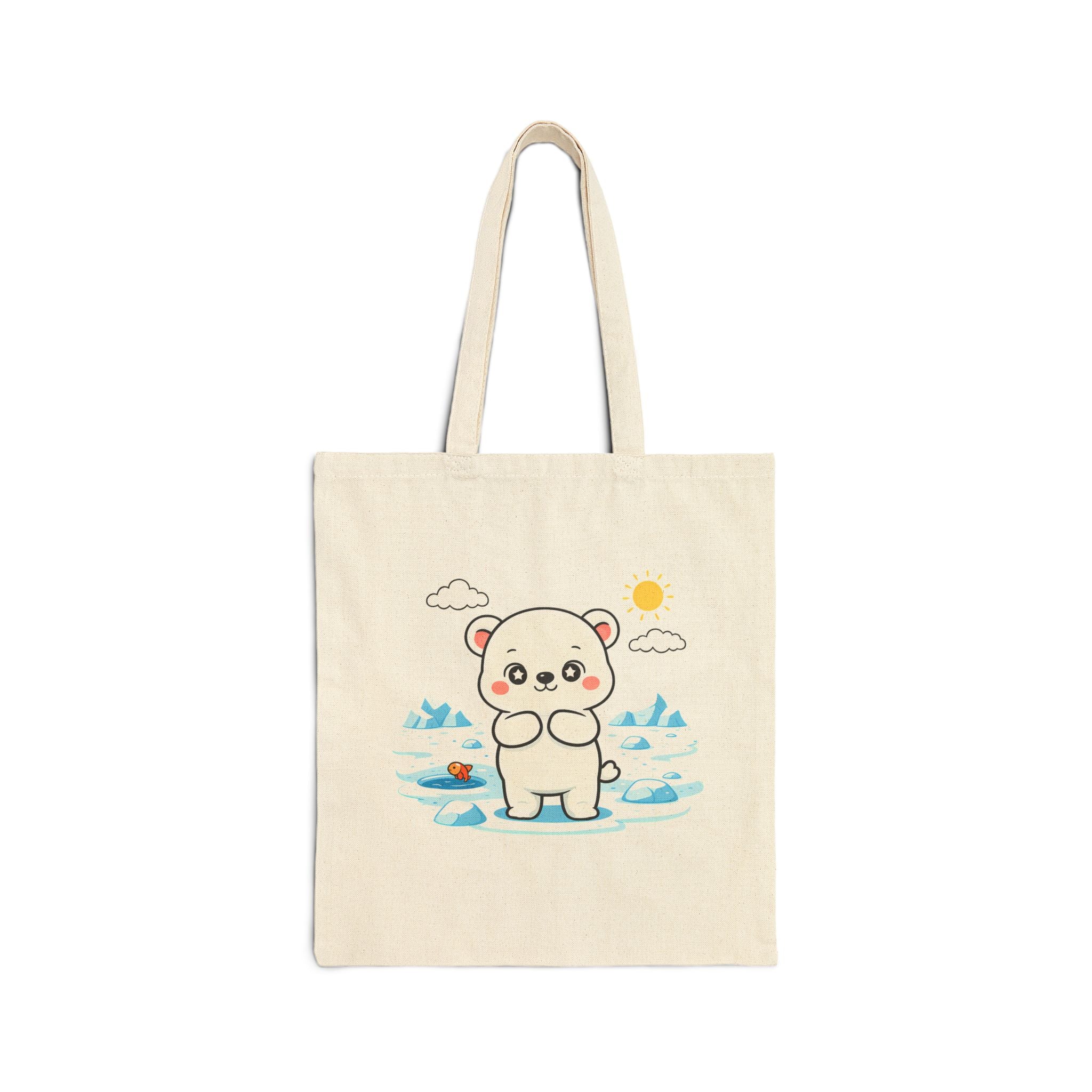 Snowy Polar Bear Tote Bag