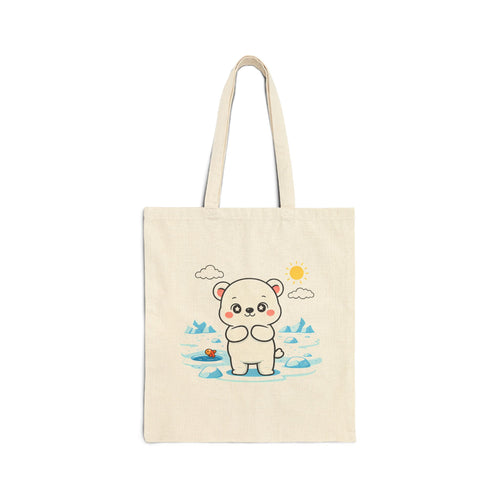 Snowy Polar Bear Tote Bag
